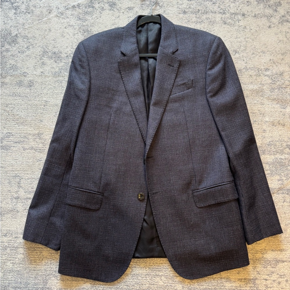 Emporio Armani Blue Sport Coat Versatile Wool-Blend